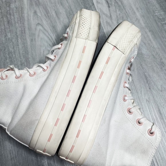 Converse Chuck Taylor Lift Hi White Pink - Picture 2 of 9